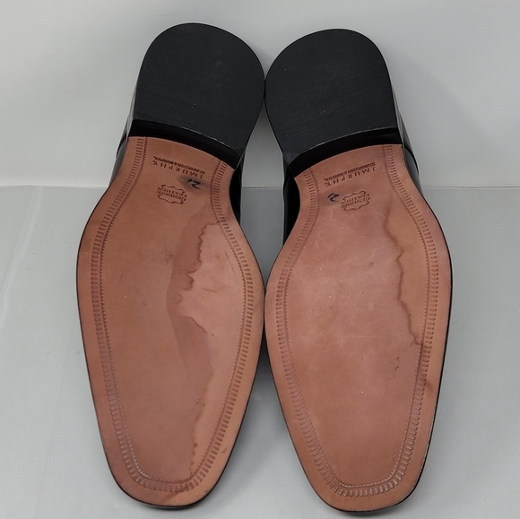 Johnston & Murphy Mens Size 12M Cap Toe Oxford Black Leather Shoes main image 4